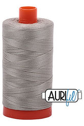 Aurifil Mako 50wt Cotton 1300 m 1422 yd. spool - 5021 Light Grey
